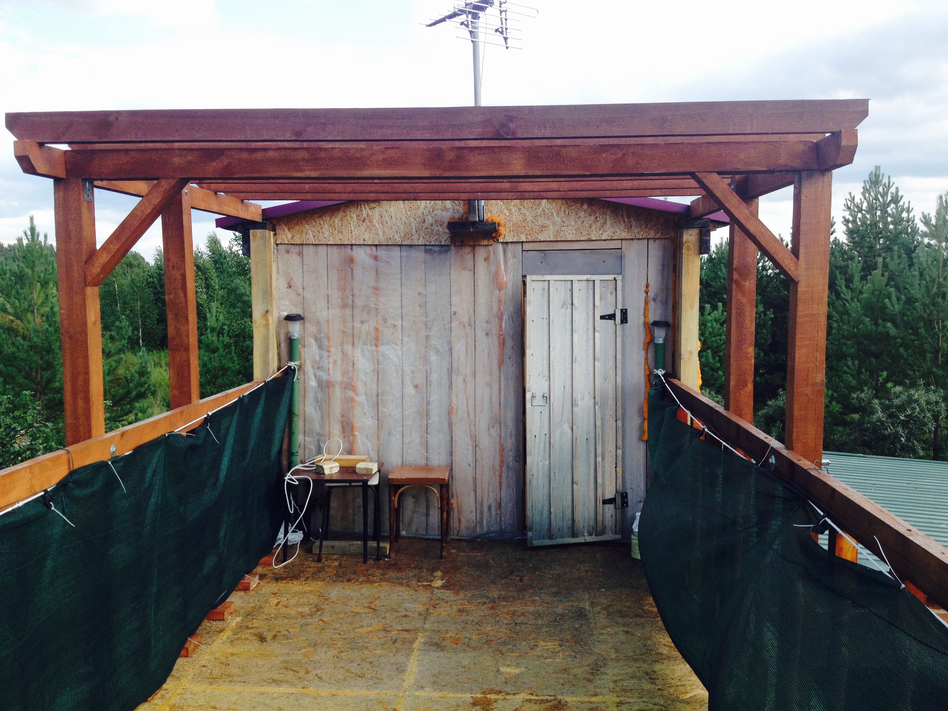 House from the container in the garden